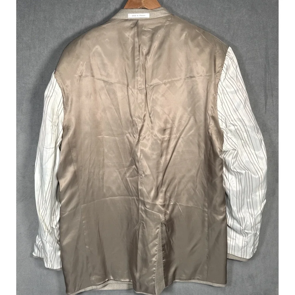 Lauren Ralph Lauren 50L Hopsack Sport Coat Blazer Tan Beige 2 Button Textured